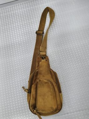 Free People Brown Suede Sling Bag